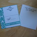 Tiffany Blue Damask Wedding Place Card with Wishes Card on Back <a style="margin-left:10px; font-size:0.8em;" href="http://www.flickr.com/photos/37714476@N03/4639649934/" target="_blank">@flickr</a>