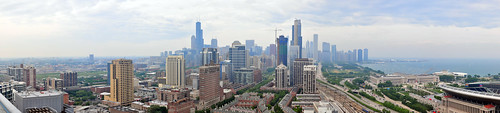 View north from the top of 1600 Museum Park, 1629 S Prairie Ave, Chicago
