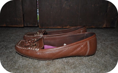Brown and Gold Loafers