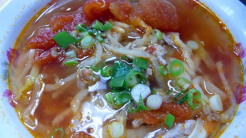tomato and shredded pork soup, taipei
