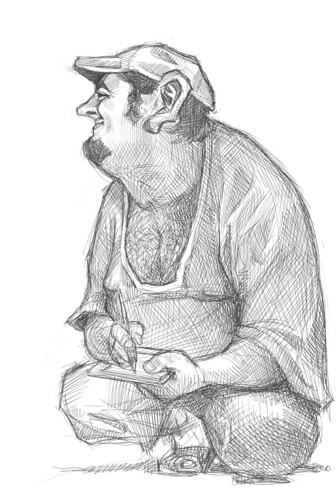 digital sketch of Jaume Cullell - 3