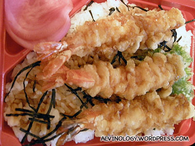 Ebi tempura bento lunch