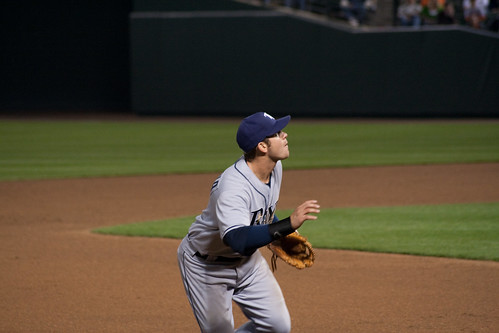 Longoria going for the catch