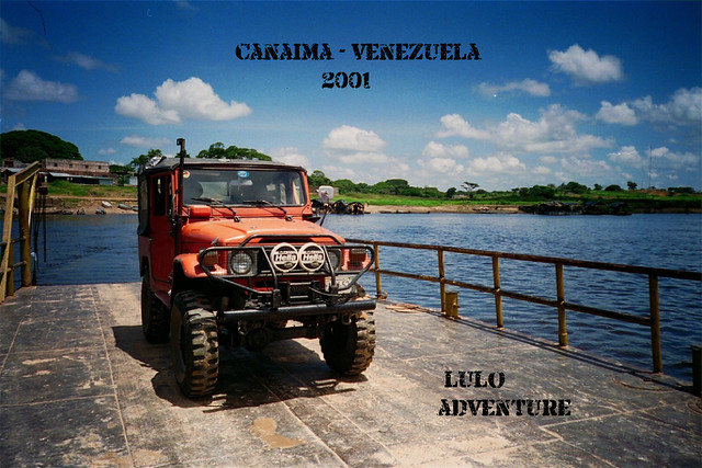ferry 4x4 venezuela canaima toyotalandcruiser fj40 chalana lulo laparagua luloadventure ríolaparagua laparaguariver