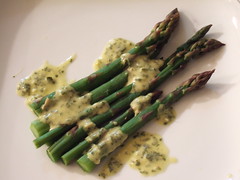 Asparagus with Lemon Anchovy Parsley Dressing