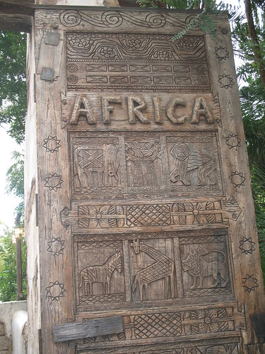africa sign closeup