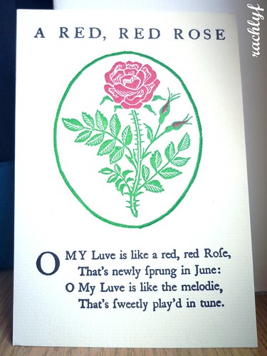 A Red, Red Rose by Robert Burns by rachlyf
