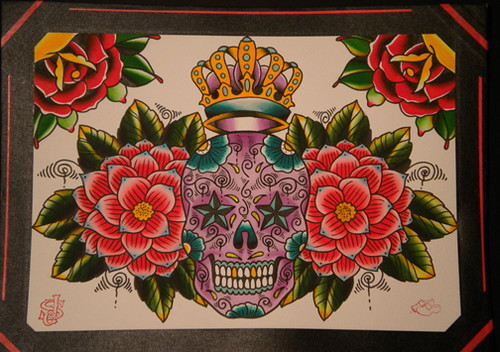 color sketch for tattoo drawn
