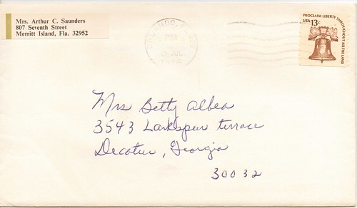 letter from Aunt Katherine - 1976