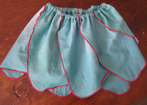 Teal handkerchief skirt