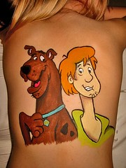 scooby doo and shaggy body painting
