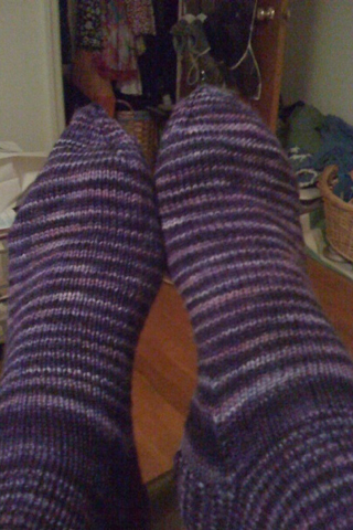 purple rain stormmoonknits socks