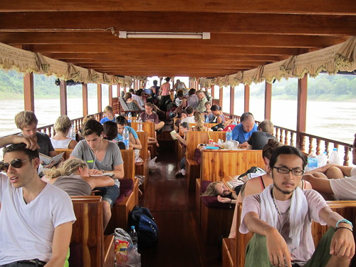 On our slow boat in Laos