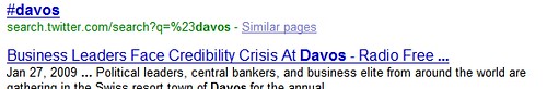Davos Google Search Results Snippet - 02/12/09