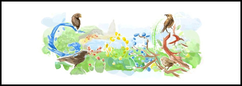 Google Log for Darwin's Birthday (by StarbuckGuy)