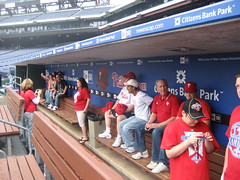 Phillies Nation in the dugout