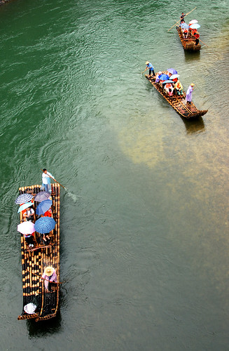 bamboo rafting, wuyi mountain