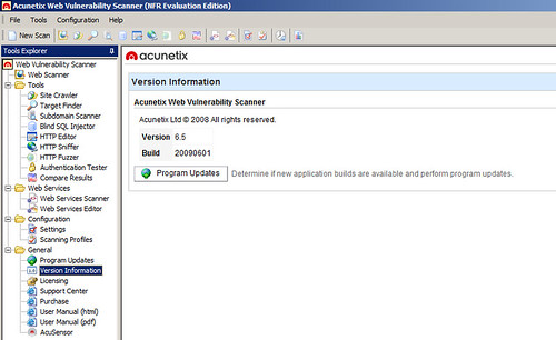 Acunetix Web Vulnerability Scanner (WVS) 6.5