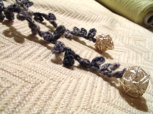 Seaweed Necklace, Hand-knit Works, Setsuko Torii