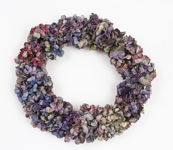 Hydrangea wreath by Elissa Shaffo