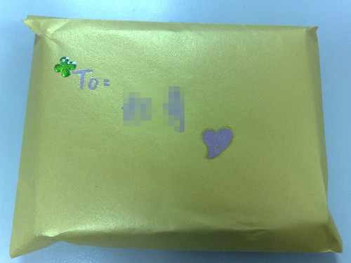 金色禮物包裝信封