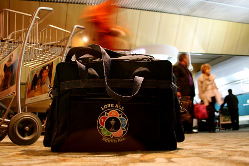 Thursday: Baha'i bag in Wellington airport