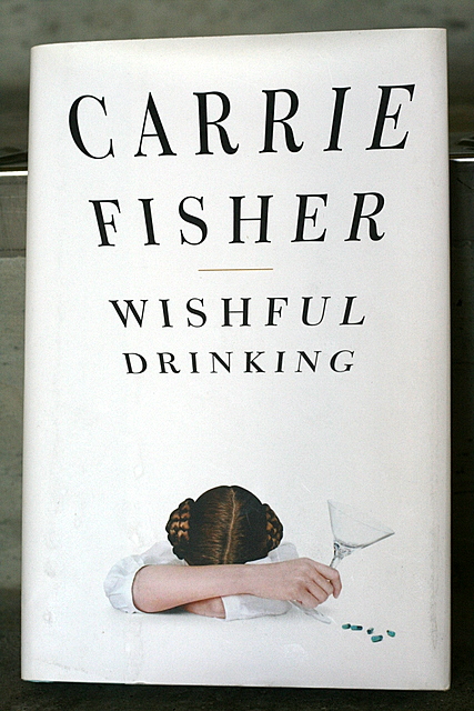 I love the cover of Wishful Drinking by Carrie Fisher