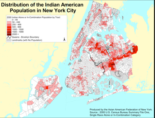 Distribution of the Indian American Population in NYC