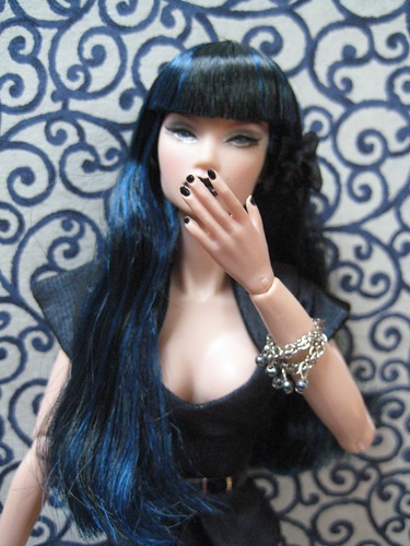 black and light blue hair. Blue-Black Hair by Girl Least