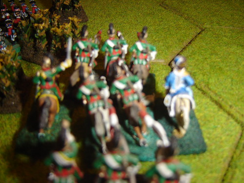 Reille leads heavy cavalry against the English in the cornfields
