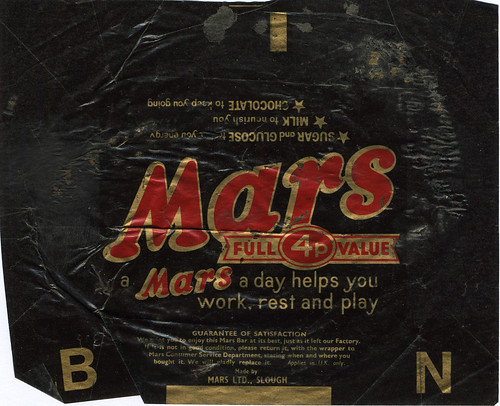 UK - Mars 4p bar wrapper - 1970's by JasonLiebig