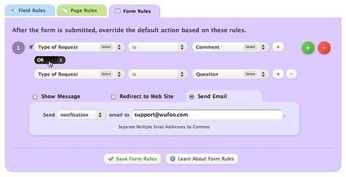 Multiple Conditions in Form Rules