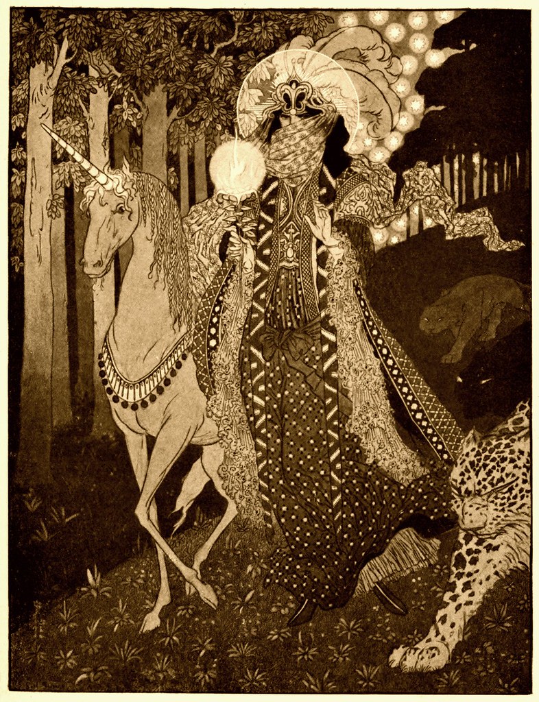 Sidney Sime - Romance Comes Down Out Of Hilly Woodlands (1910)