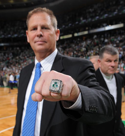 Ainge with his huge bling.