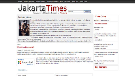Jakarta Times Free Joomla Template: 