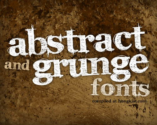 grunge and abstract fonts