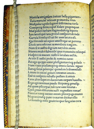 Page of Text from Homer's 'Batrachomyomachia'
