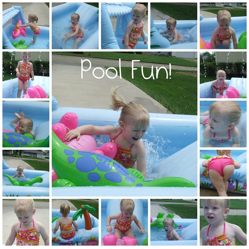 Bree in the pool collage
