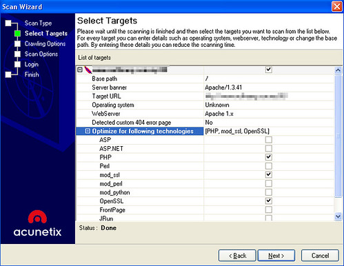 Acunetix Web Vulnerability Scanner - Scan Target
