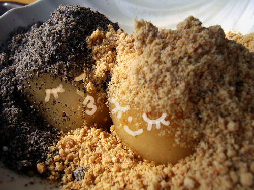 Sticky Rice Balls with Sesame & Peanut Powder