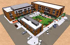 rendering of the project when complete (by: Sustainable Community Associates)