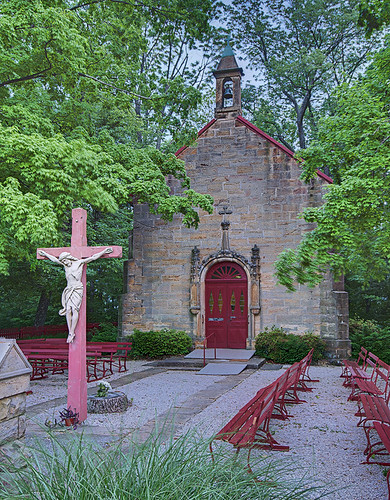Saint Meinrad Archabbey, in Saint Meinrad, Indiana, USA - Monte Cassino Shrine - exterior