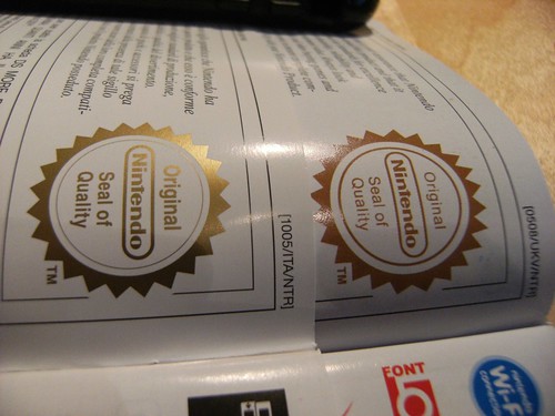 Nintendo Seal of Quality test