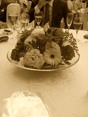 flower on a wedding table effected by Cool fx