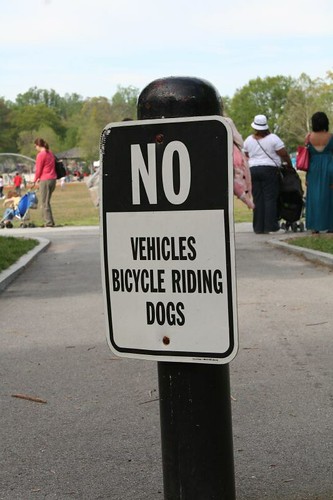 No Bicycle Riding Dogs