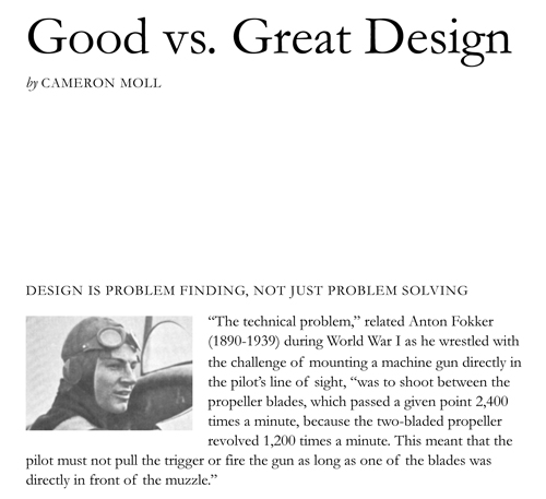 good vs great design