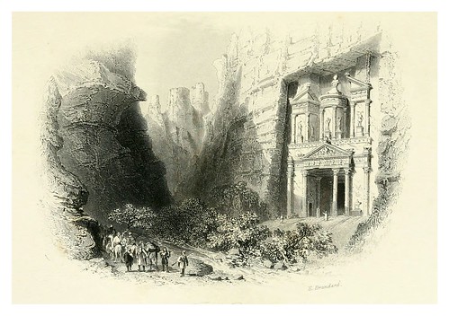 019-El Khusne desde la entrada del barranco-Bartlett, W. H. 1856