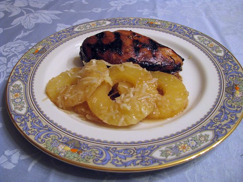 Grilled Chicken with Rum Pineapples
