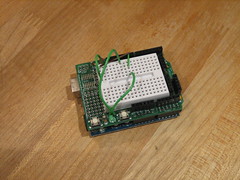 Arduino and ProtoShield together