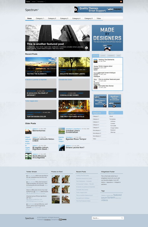 Spectrum   May 2010 WooThemes Theme